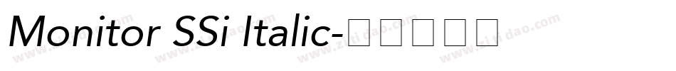 Monitor SSi Italic字体转换